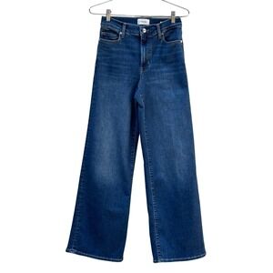 FRAME Le Slim Palazzo Jeans 27 Femma High Rise Wide Leg Flare Stretch Denim NWOT